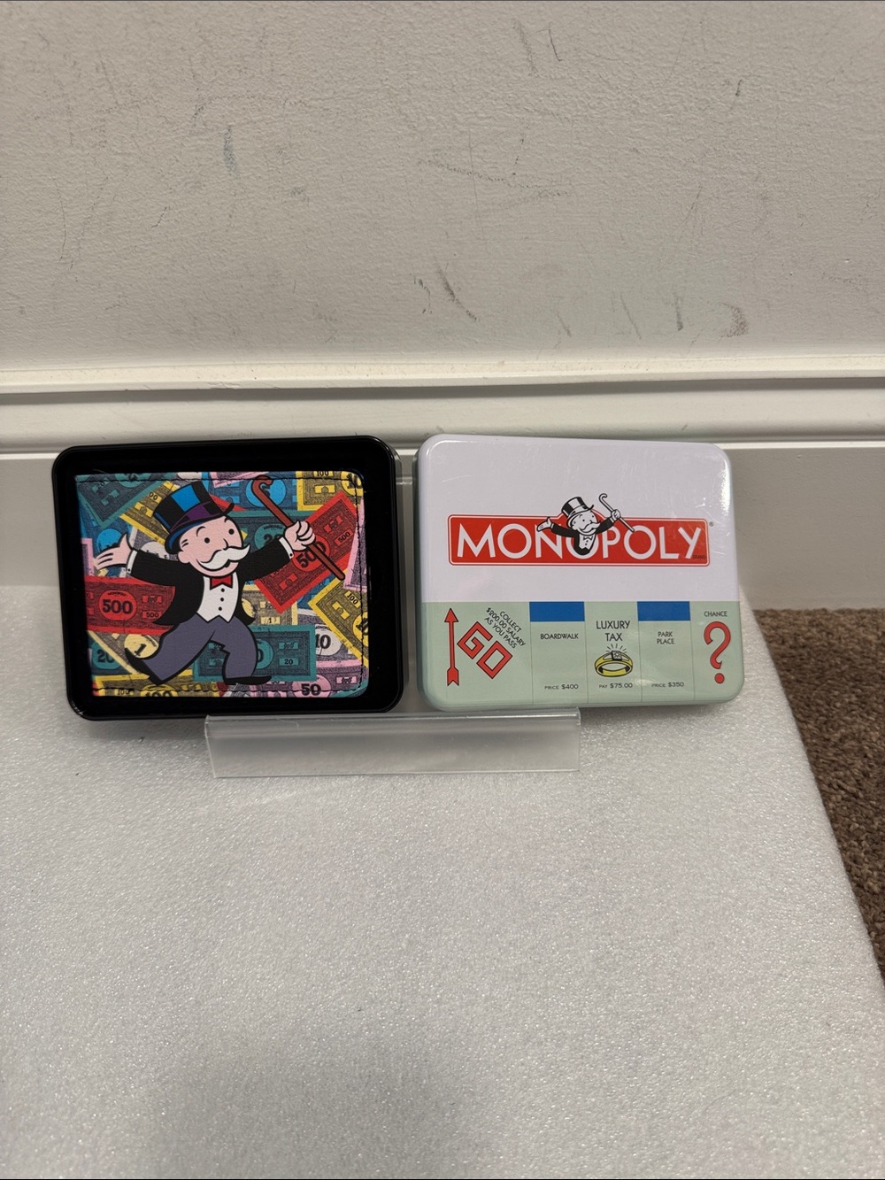 Monopoly mr uncle penny bags men’s bifold wallet in tin buckle down NIP